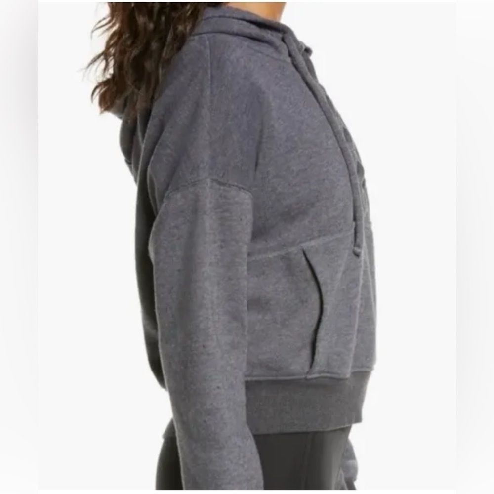 Free people movement believer hoodie Women's Lace-Up Gray sweatshirt small - Picture 2 of 8